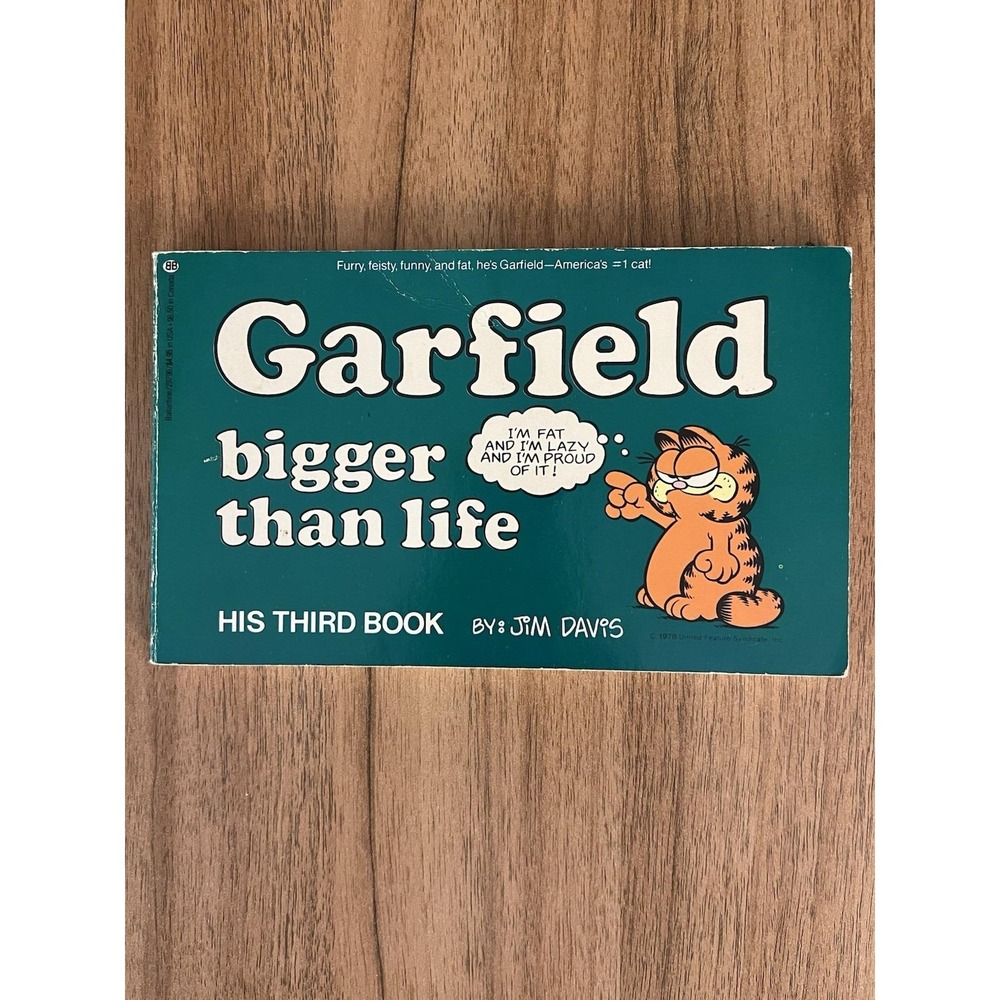 "Garfield Bigger Than Life: His Third Book" Paperback By Jim Davis Cartoon Strip